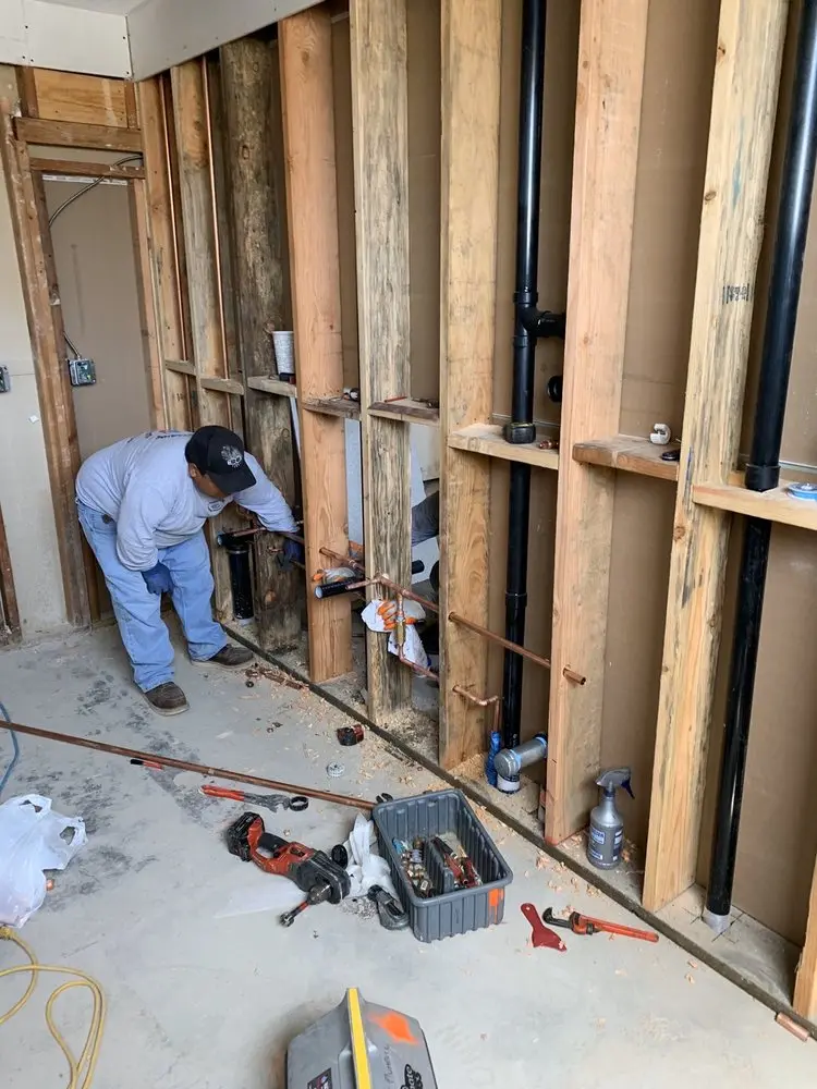 Commercial rough-in plumbing for Water Heater Replacement in Indian Neck